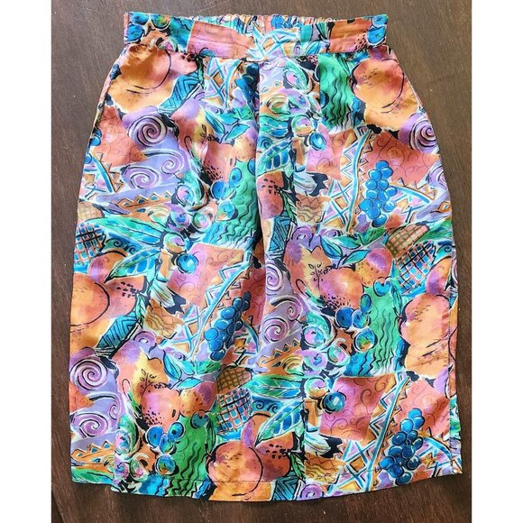 90's Vintage Silk Tulip Skirt with Pockets Size 6 US - Picture 1 of 3